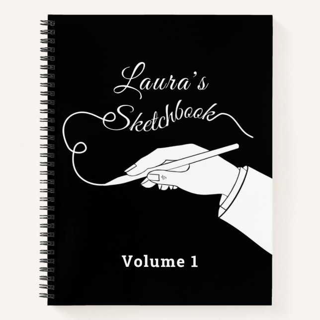 Personalized Sketchbook Notebook (Front)