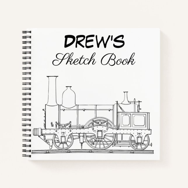 Personalized Sketchbook Spiral Notebook (Front)