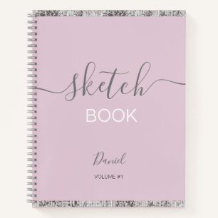 Personalized Sketchbook Your Name Elegant Script N Notebook