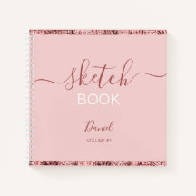 Personalized Sketchbook Your Name Elegant Script  