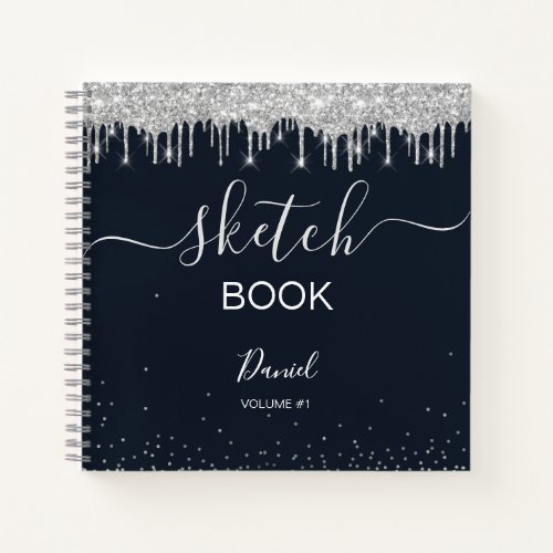 Personalized Sketchbook Your Name Elegant Script Notebook