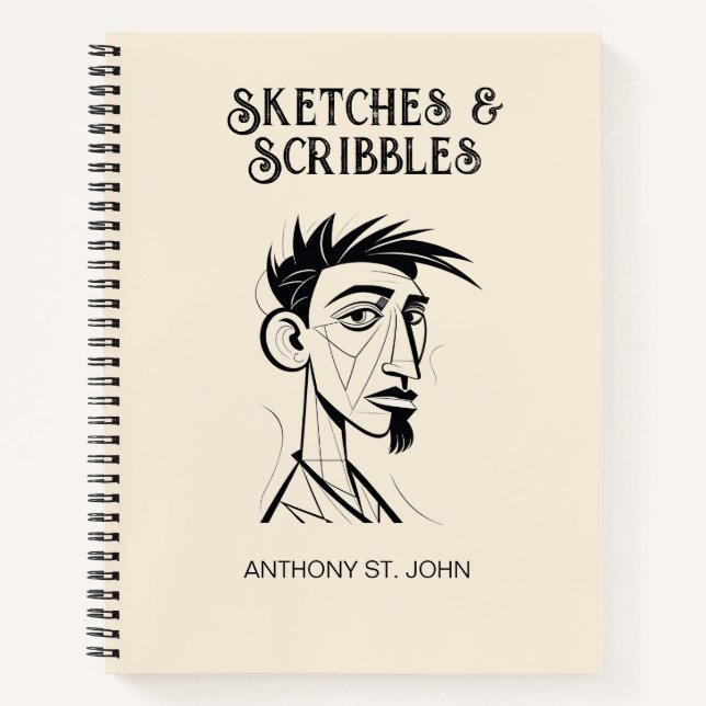 Personalized Sketches and Scribbles Notebook (Front)