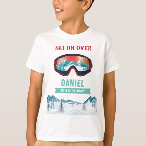 Personalized Ski Snowboard  T_Shirt