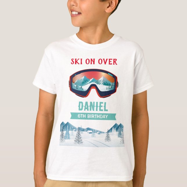 Personalized Ski Snowboard  T-Shirt (Front)
