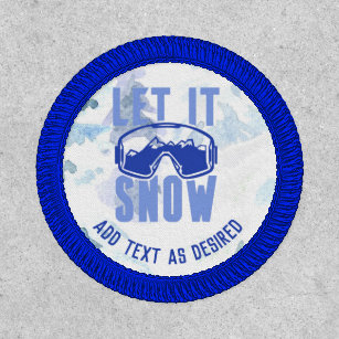 Personalized Skiing Skier Let It Snow Patch