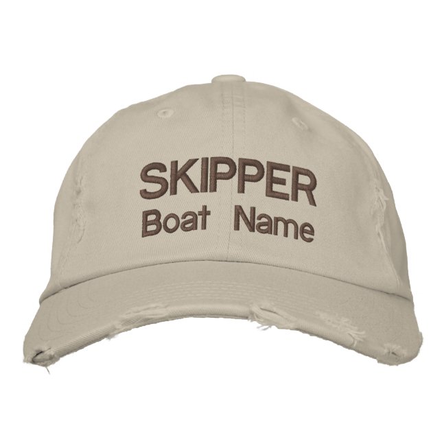 Personalized Skipper and Boat Name Hat (Front)