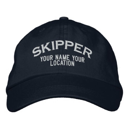 Personalized Skipper Nautical Style Hat