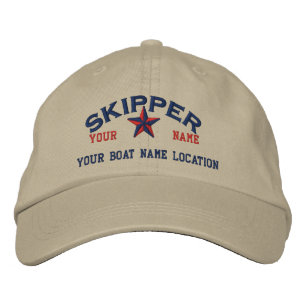 Personalized SKIPPER Star Ball Cap Embroidery