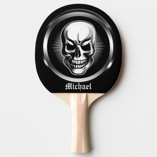 Personalized Skull 3 Ping Pong Paddle