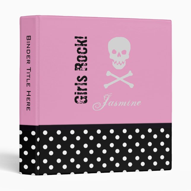 Personalized Skull and Crossbones Binder (Front/Spine)