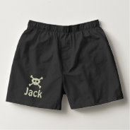Personalized Skull And Crossbones Pirate Boxers at Zazzle
