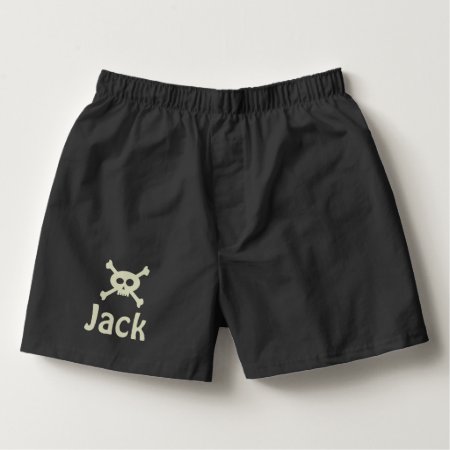 Personalized Skull And Crossbones Pirate Boxers