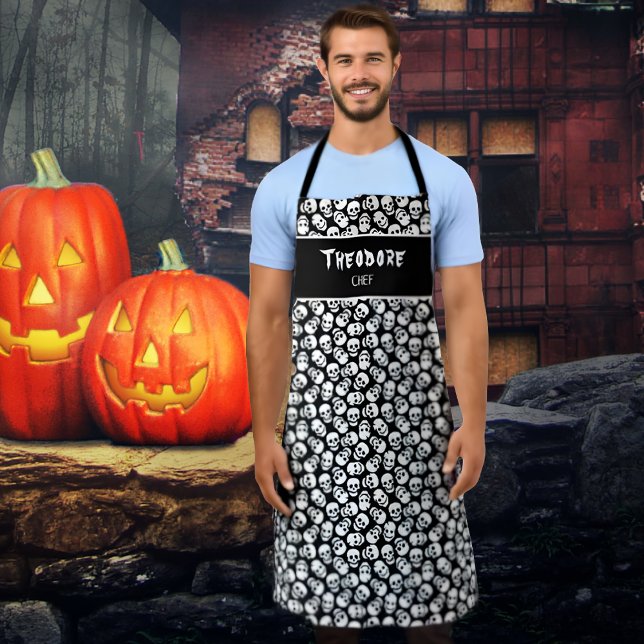 Personalized Skull  Apron (Creator Uploaded)