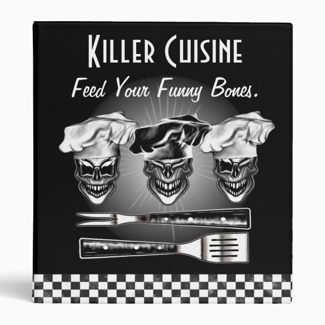 Personalized Skull Chef Binder (Front)