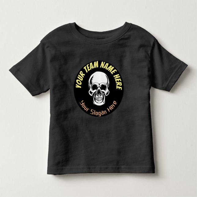 Personalized Skull Logo e-Sport Team Sign T-Shirt (Front)