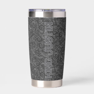 Personalized Skull Pattern Black Stainless Steel Insulated Tumbler