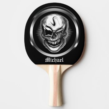 Personalized Skull Ping Pong Paddle by Suckerz at Zazzle