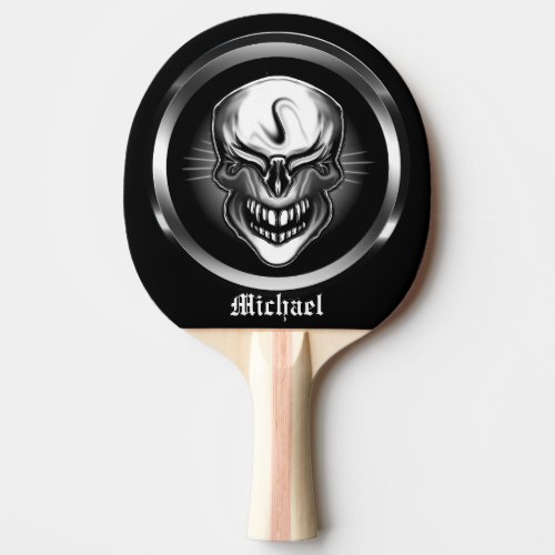 Personalized Skull Ping Pong Paddle