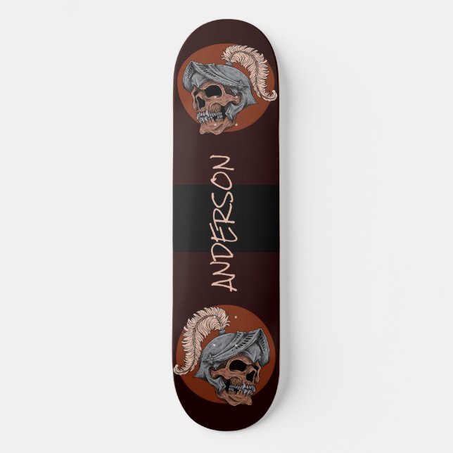 Personalized Skull Warriors Skateboard (Front)
