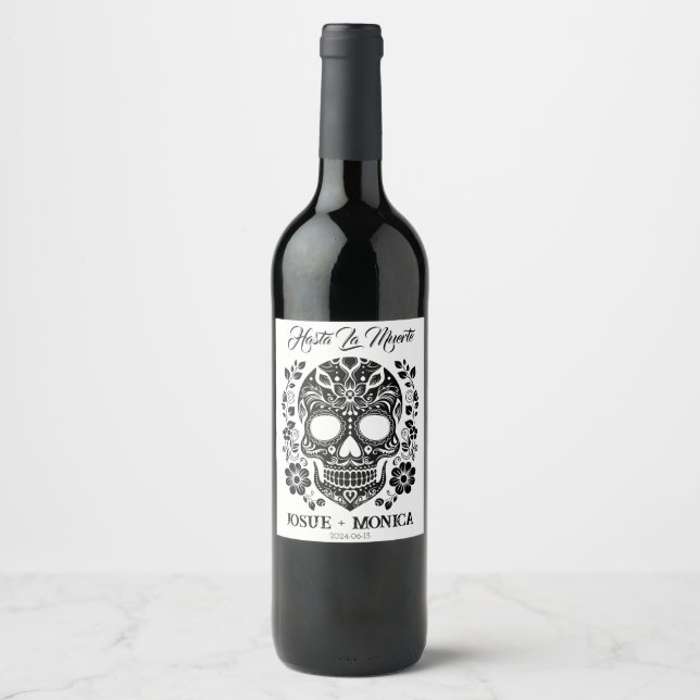 Personalized Skull Wine Labels (Front)