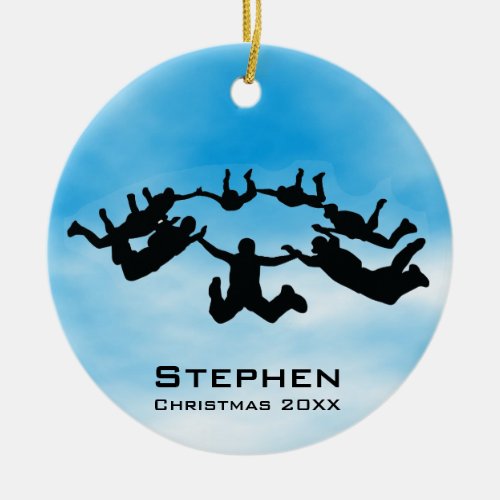 Personalized Sky Diving Free Fall Ornament