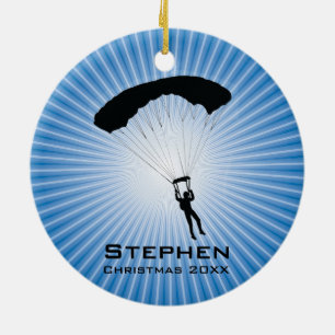 Personalized Sky Diving Parachuting Ornament