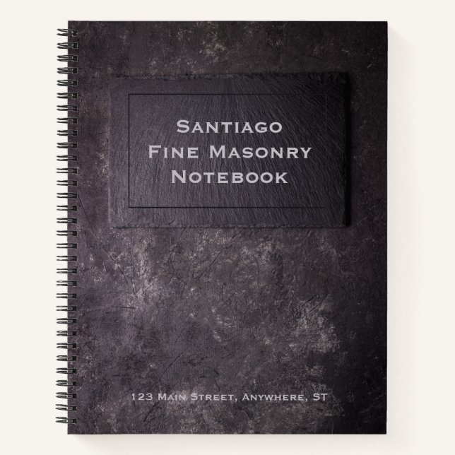 Personalized Slate & Stone Notebook (Front)