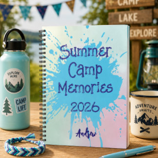 Personalized Sleepaway Summer Camp Camper's Notebook