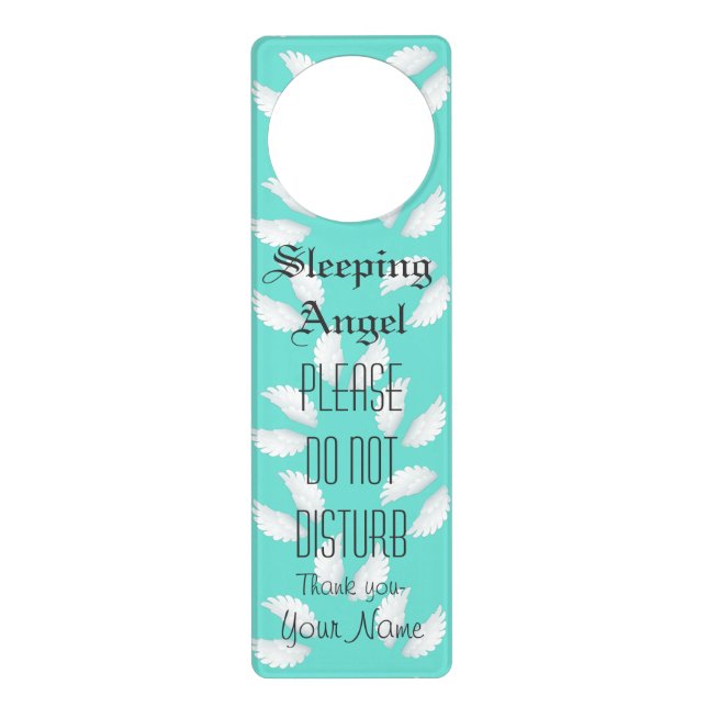 Personalized "Sleeping Angel" Door Hanger (Front)