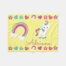 Personalized Sleeping Baby Unicorn & Rainbow