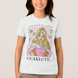 Personalized Sleeping Beauty Aurora T-Shirt Tri-Blend Shirt
