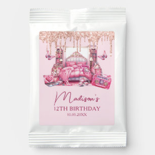 Personalized Sleepover Birthday Glitter dropping Hot Chocolate Drink Mix