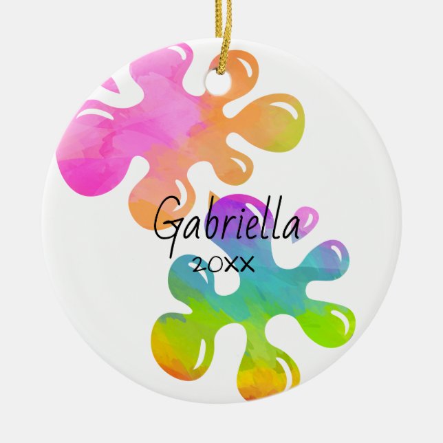 Personalized Slime Christmas Ornament (Front)