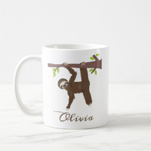 Personalized Sloth Coffee Mug Sloth Gifts for Her