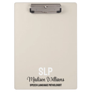 Personalized SLP Speech Language Pathologist Gift Clipboard