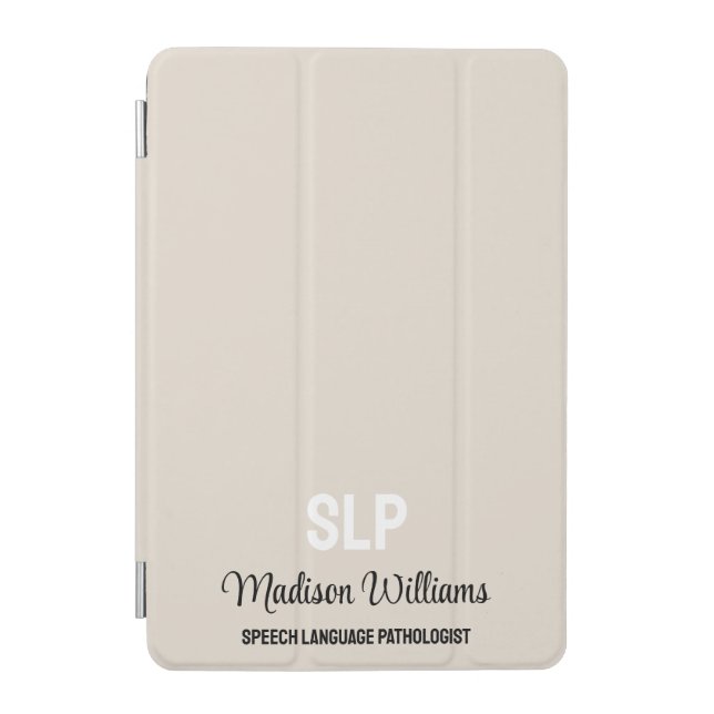 Personalized SLP Speech Language Pathologist Gift iPad Mini Cover (Front)