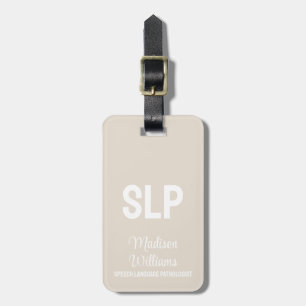 Personalized SLP Speech Language Pathologist Gift Luggage Tag