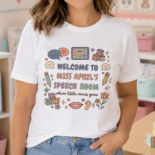 Personalized SLP Speech Room Teacher T-Shirt