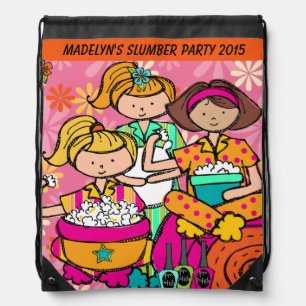 Personalized Slumber Party Drawstring Bag