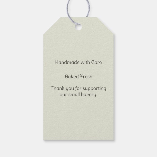 Personalized Small Batch Bakery Gift Tag (Back)