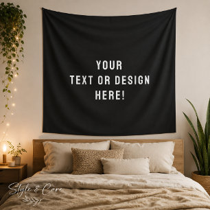 Personalized Small Black Tapestry Design