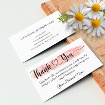 Personalized Small Business Thank You Card