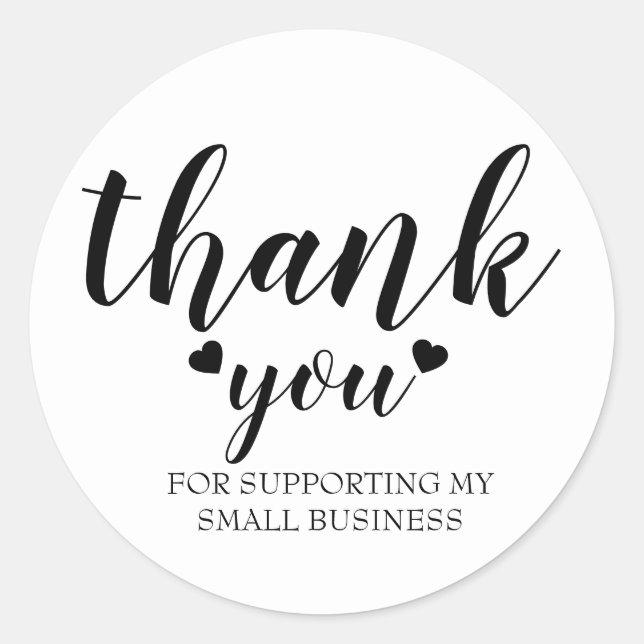 Personalized small business thank you  Label (Front)