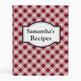 Personalized Small Recipe Binder