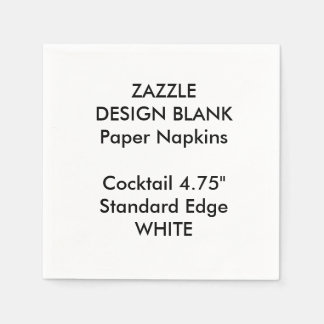 Personalized Small WHITE Cocktail Paper Napkins