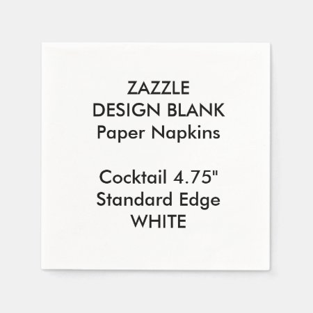 Personalized Small White Cocktail Paper Napkins