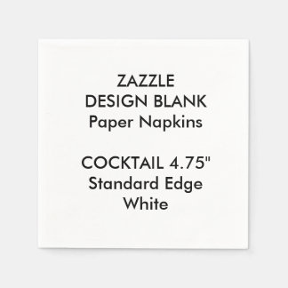Personalized Small WHITE Cocktail Paper Napkins