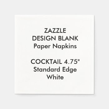 Personalized Small White Cocktail Paper Napkins by ZazzleDesignBlanks at Zazzle