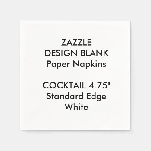 Personalized Small WHITE Cocktail Paper Napkins