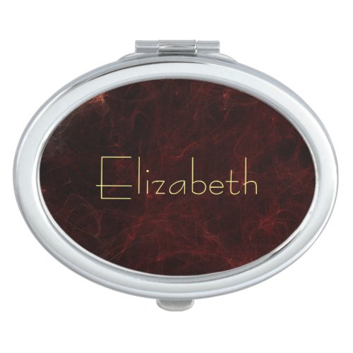 Personalized Smoke and Fire Abstract Design Compact Mirror